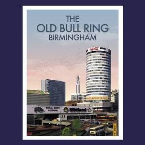 The Old Bull Ring Birmingham Original Illustration