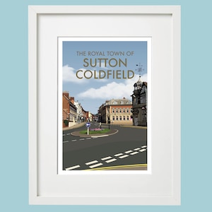 Framed Original Illustration of The Royal Town of Sutton Coldfield