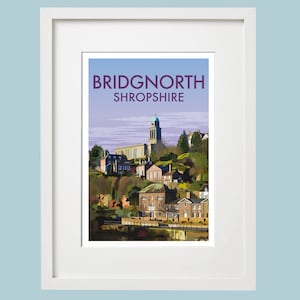 Bridgnorth Town Shropshire Viewed from the Banks of the River Severn