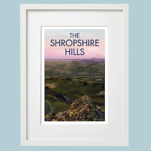 Framed Shropshire Hills Original Illustration