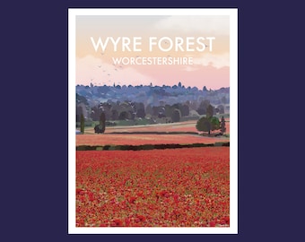 Wyre Forest Worcestershire Original Illustration