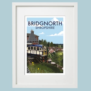 Framed Illustration of Bridgnorth Funicular Railway