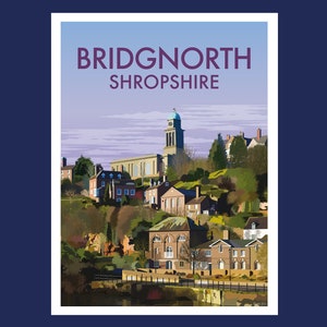 Bridgnorth Shropshire viewed from the Banks of the River Severn