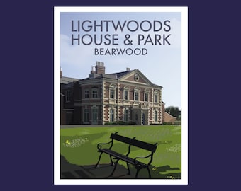 Lightwoods House & Park, Bearwood Original Illustration