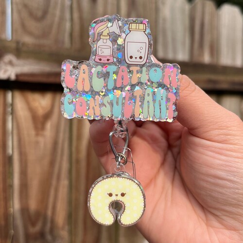 Lactation Consultant | Badge Reel With Nursing Pillow Charm