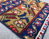 mini anatolian rug, blue 2x3 rug for bathroom, outdoor turkish rug mat - bohemian decor oriental handmade wool oushak rug runner