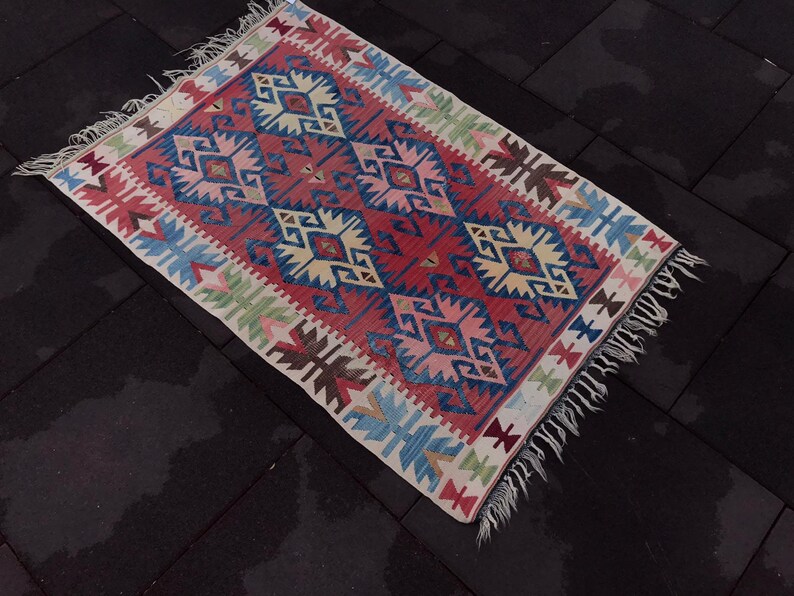 Area Kilim Kilim Rug Turkish Kilim Turkish Kilim Rug Vintage Kilim Home Decor 4.10x2.65 ft Wool Kilim Handmade Kilim Kilims