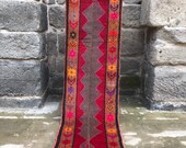 runner turkish rug - home decor oriental handmade wool oushak rug runner - rug anatolian, red rug, 2x9 rugs for living room, 2.3x9 ft