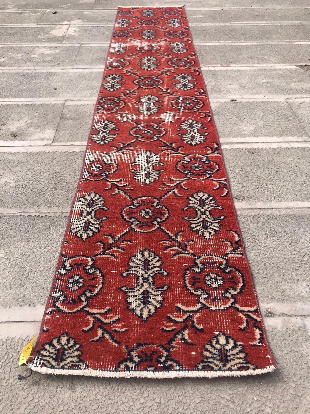 Orange Rug 2x7 Runner Turkish Rug Turkish Rug 2x7 Vintage Etsy