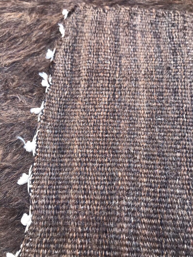 Brown vintage knitted blanket picnic blanket turkish wool blanket 6.4 x 4.9 ft crocket Blanket,Boho Decor rug, grandmother blanket