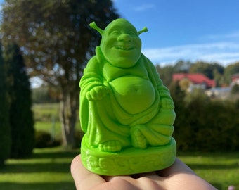 Bouddha Shrek | Imprimé en 3D | Figurine cadeau drôle | Statuette TikTok | Modèle