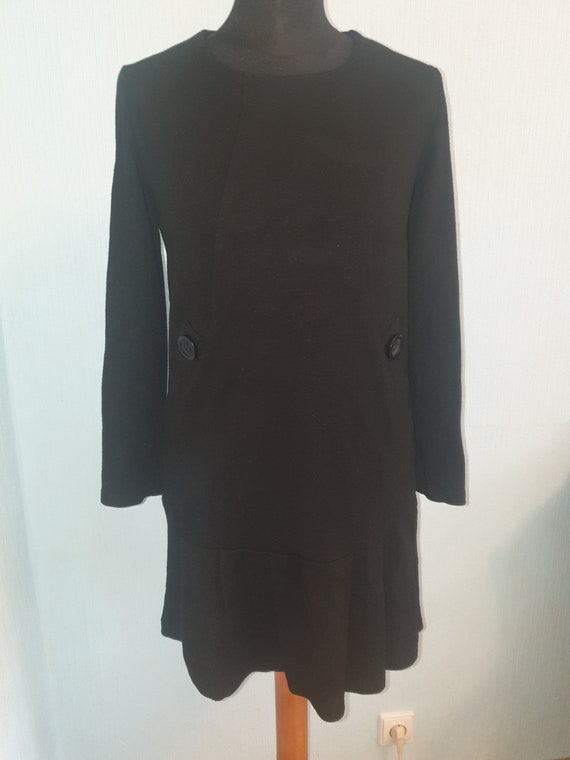 Marimekko Samu Jussi Koski Womens Black Dress Lon… - image 1
