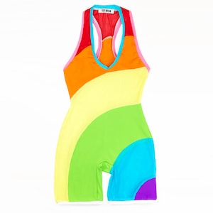 Rainbow Pride Swoop  Wrestling Singlet