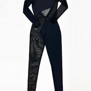 Backless Catsuit - Swoop - Black
