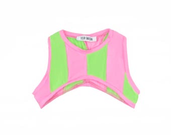 Hold on Harness  - StripePink and Green