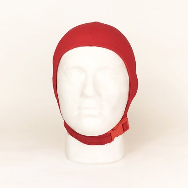 Bonnet de bain avec jugulaire et détail de la boucle - Rouge