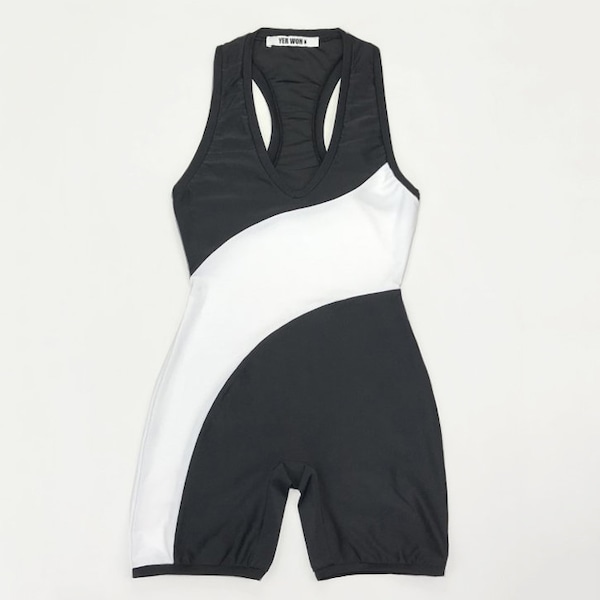 Swope Wrestling Singlet - Black and White