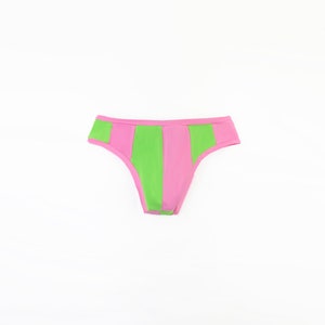 Stripe Thong - Pink & Green