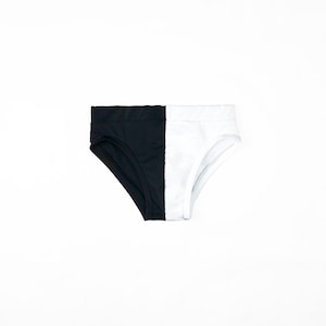 Half & Half  Swim brief - Black and white