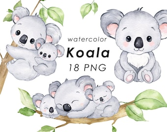 Watercolor Koala Animal Lover Bears Cute Mom Baby Personalized Doormat Rug Housewarming Gift Family Welcome Mat Custom Funny Birthday New