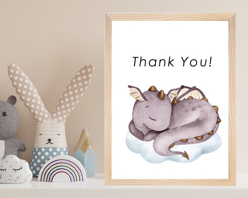 Drakar akvarell clipart, söt drake PNG, väggkonst för barnrum, pojkar clipart, barnkalas, babyshower bild 6