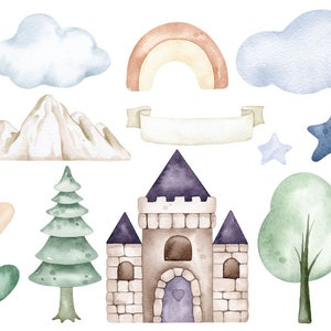 Drakar akvarell clipart, söt drake PNG, väggkonst för barnrum, pojkar clipart, barnkalas, babyshower bild 3