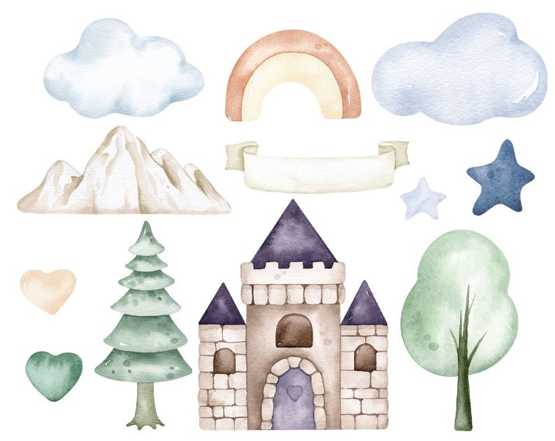 Drakar akvarell clipart, söt drake PNG, väggkonst för barnrum, pojkar clipart, barnkalas, babyshower bild 3
