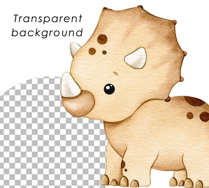 Dinosaurs Watercolor Clipart, Dino Clip Art, Dinosaur Nursery Decor ...
