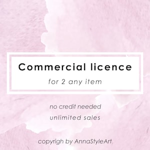 Unlimited licence for 2 cliparts