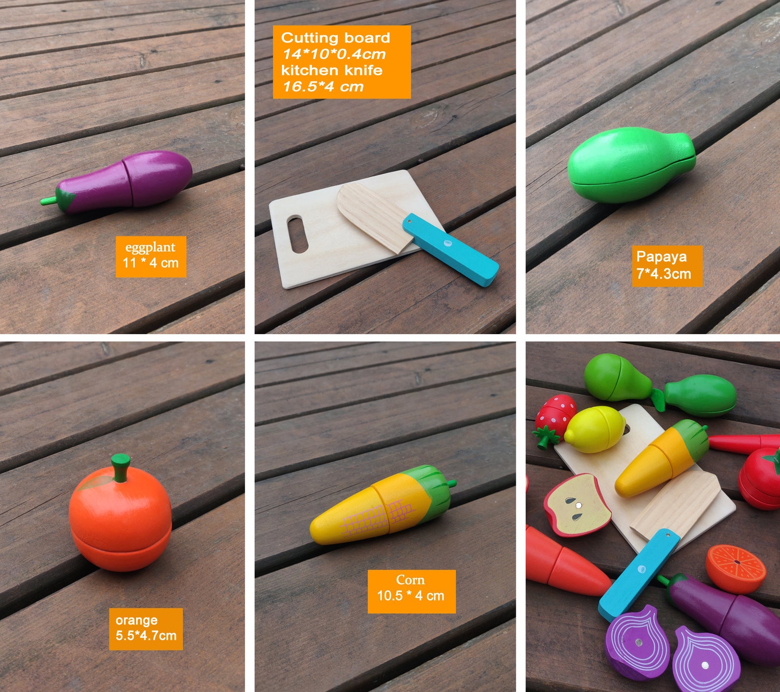 16pcs Wooden vegetables Kitchen toys Family home game toy Etsy