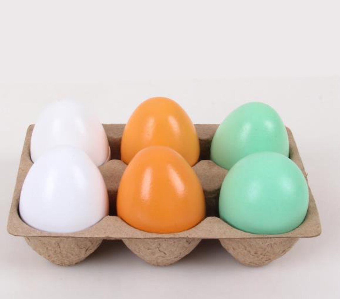 simulation color duck eggs Wooden toy set for kid Etsy