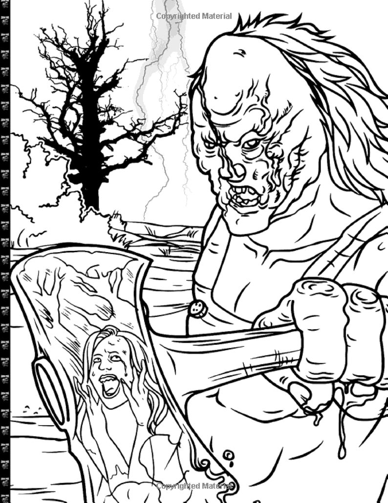 Download Freak Of Horror Coloring Book: Horror Adult Coloring Book for | Etsy