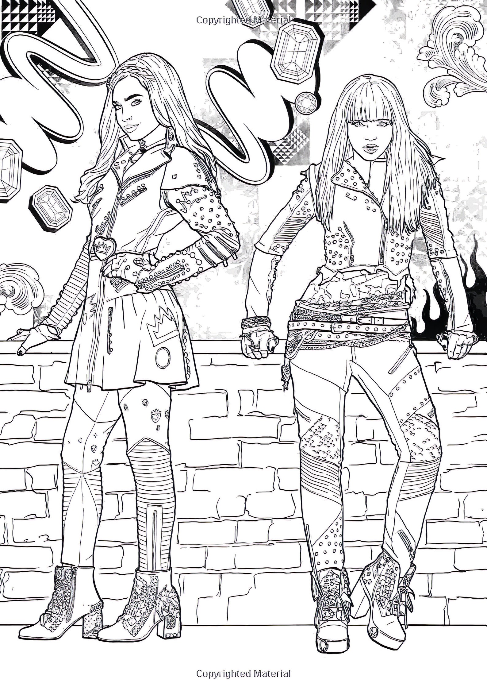 Descendants 2 A Wickedly Cool Coloring Book art of Coloring - Etsy