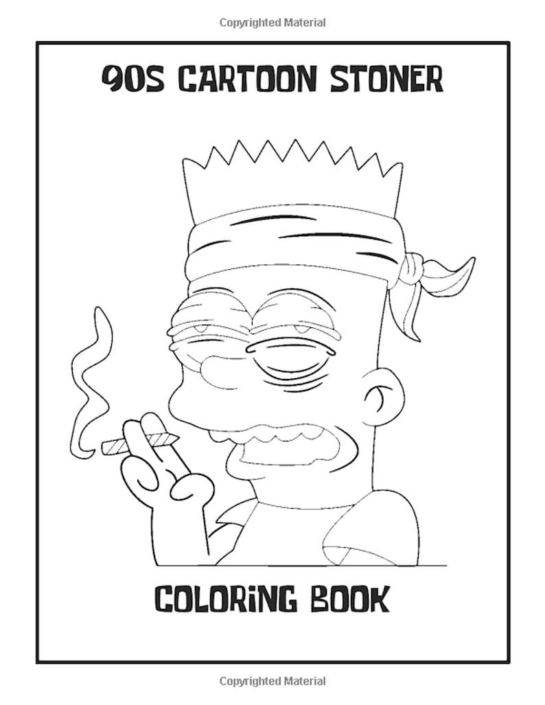 90s Cartoon Stoner Coloring Book Psychedelic Trippy 90s Etsy Australia
