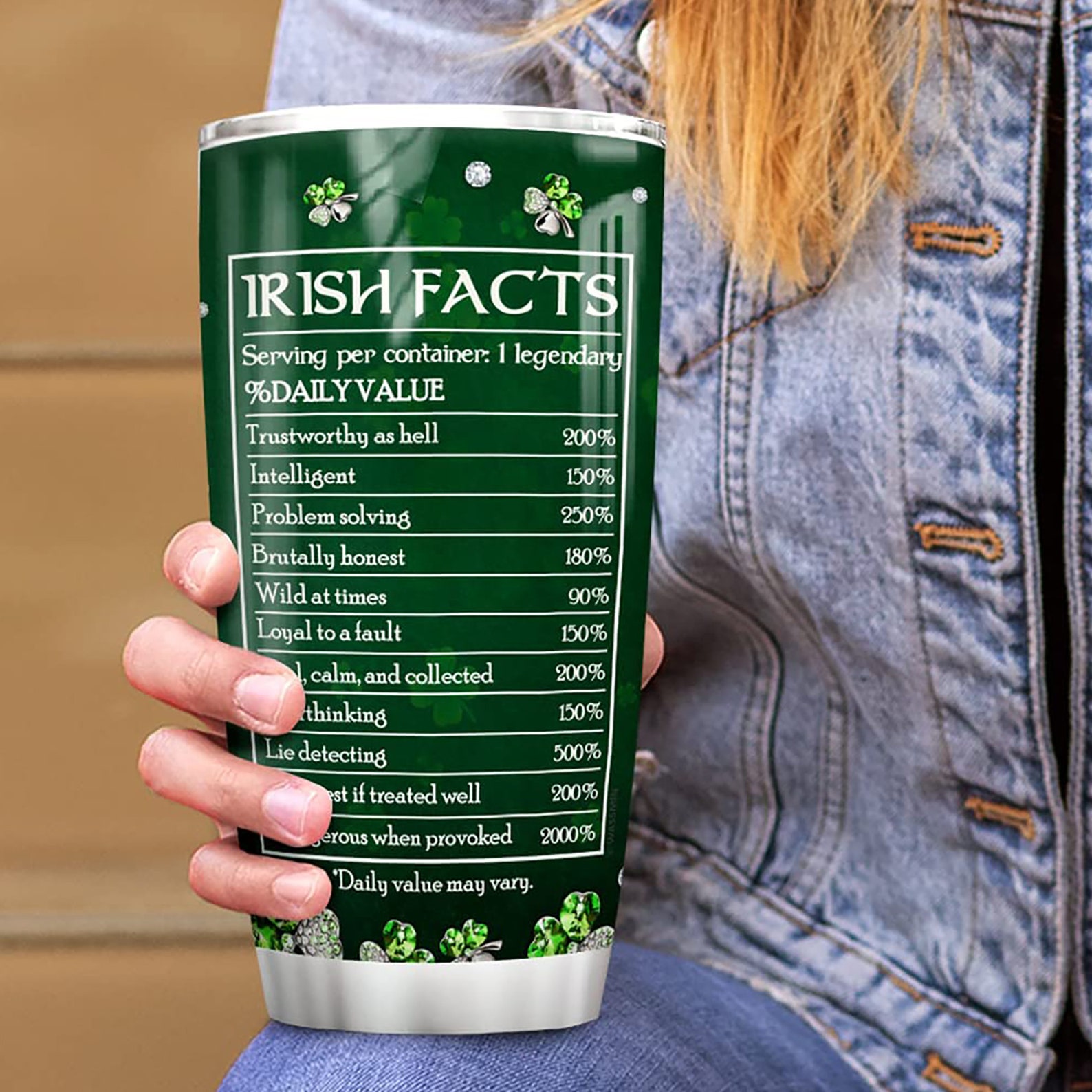 St Patricks Day Tumbler Irish Fact Celtic Cross Jewelry Etsy