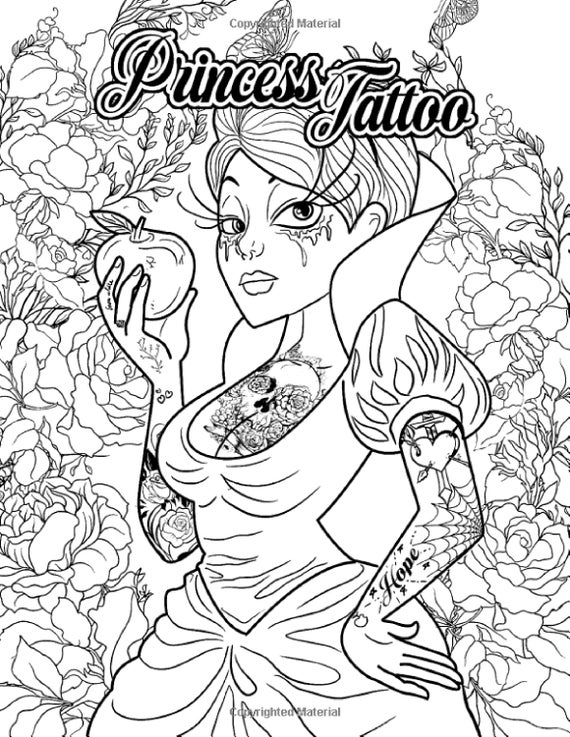 Top 80+ tattooed disney princess coloring pages super hot in.cdgdbentre