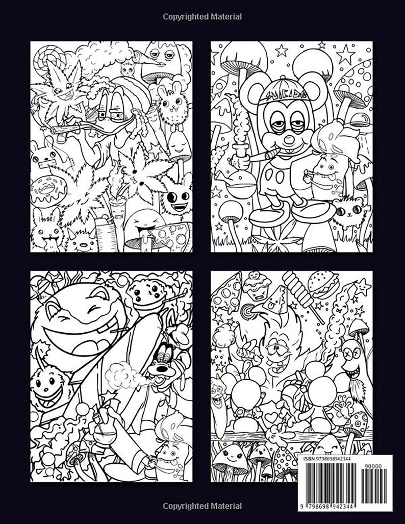 Stoner Coloring Book: Great For Adults Relaxing And Stress ...