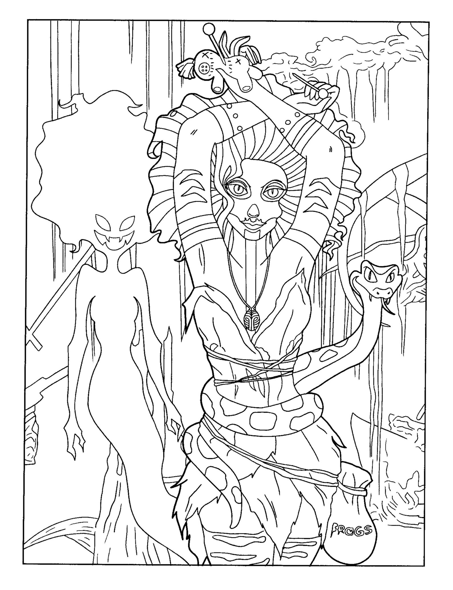 Horror Film Coloring Page Coloring Pages