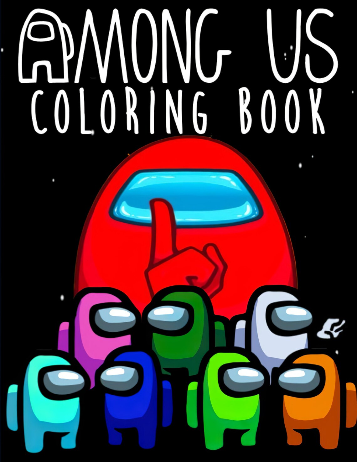 Among Us Coloring Book: 44 Illustrations Among Us Colouring | Etsy