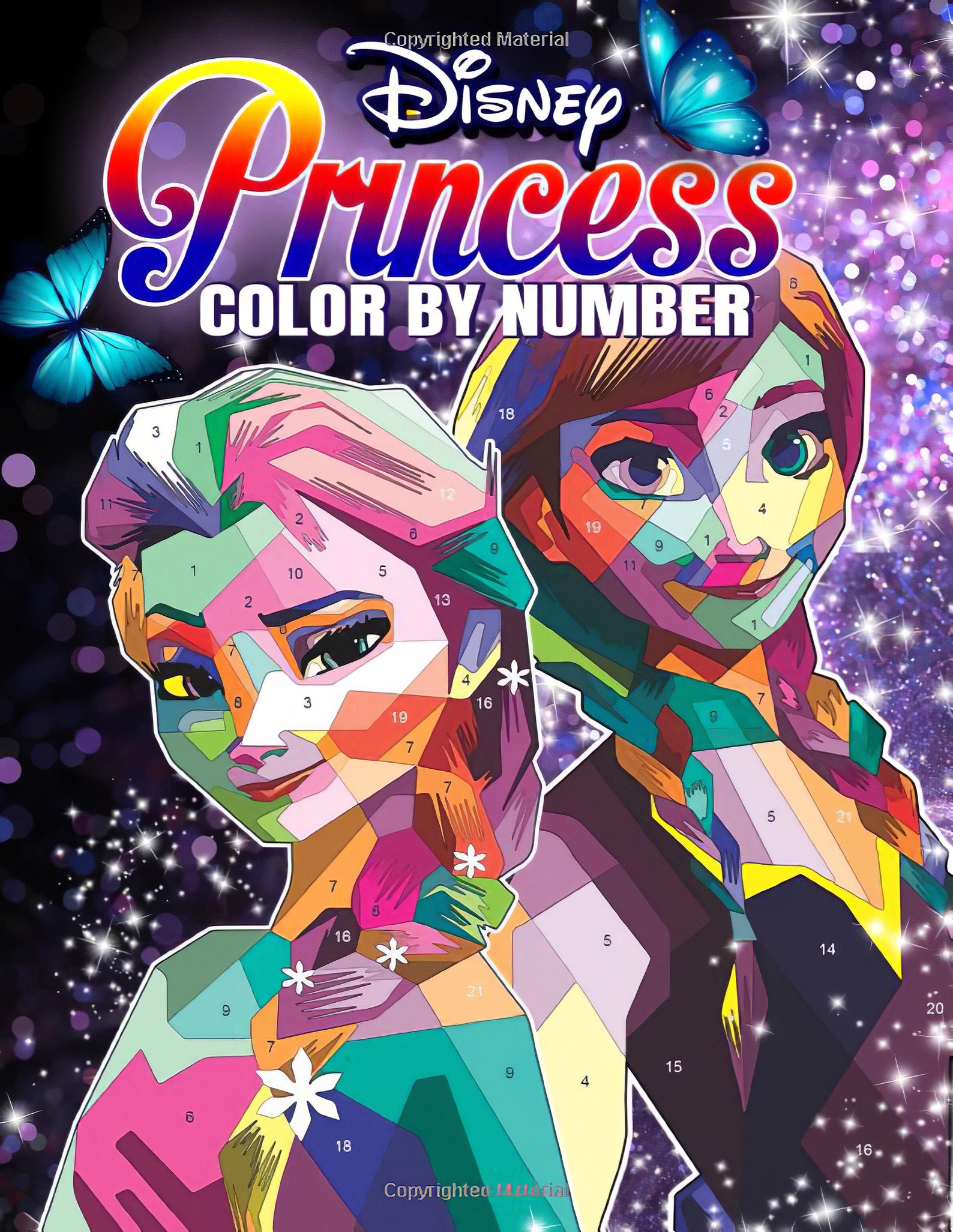 princess-color-by-number-great-coloring-book-for-adults-etsy