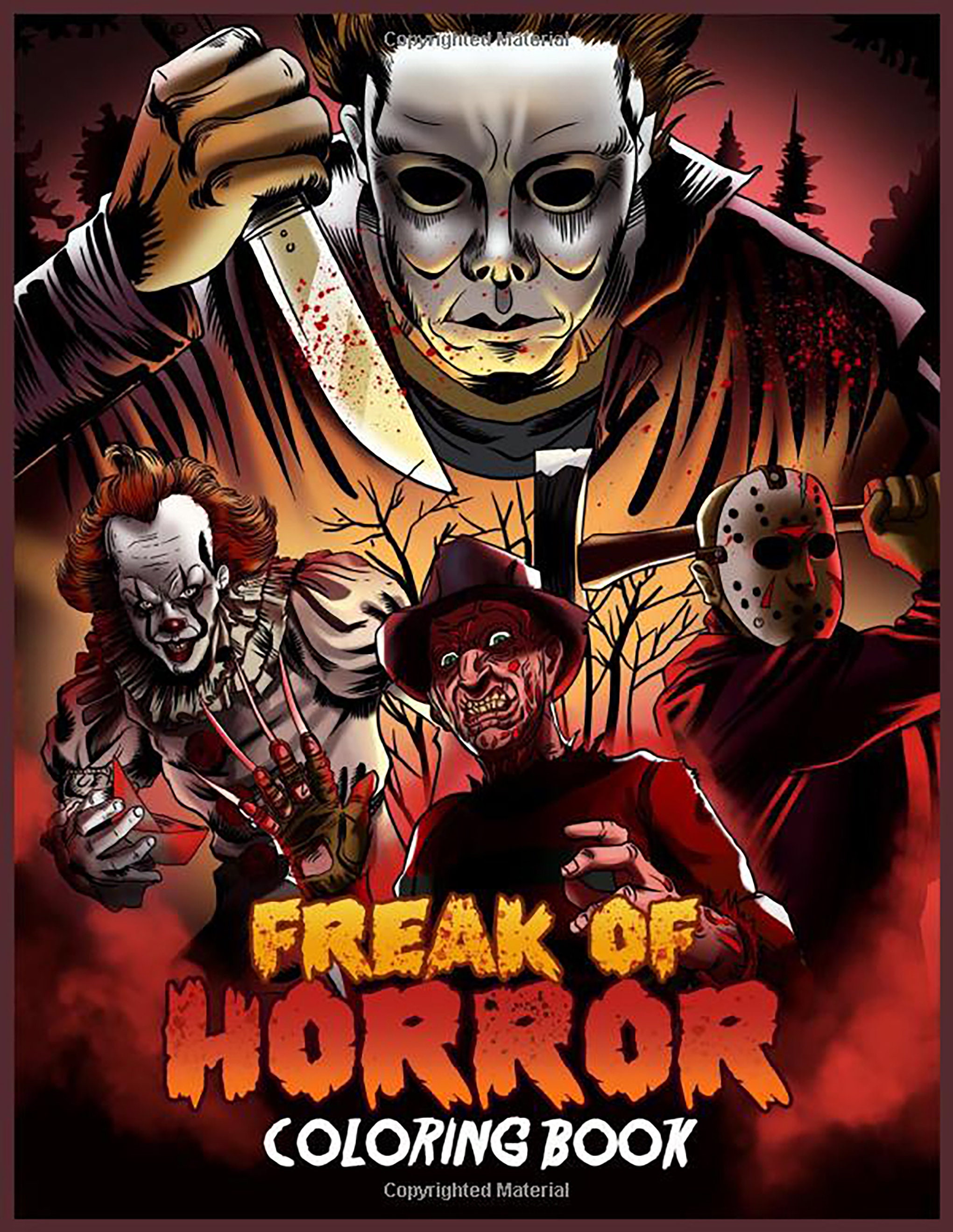 Download Freak Of Horror Coloring Book Horror Adult Coloring Book For Etsy