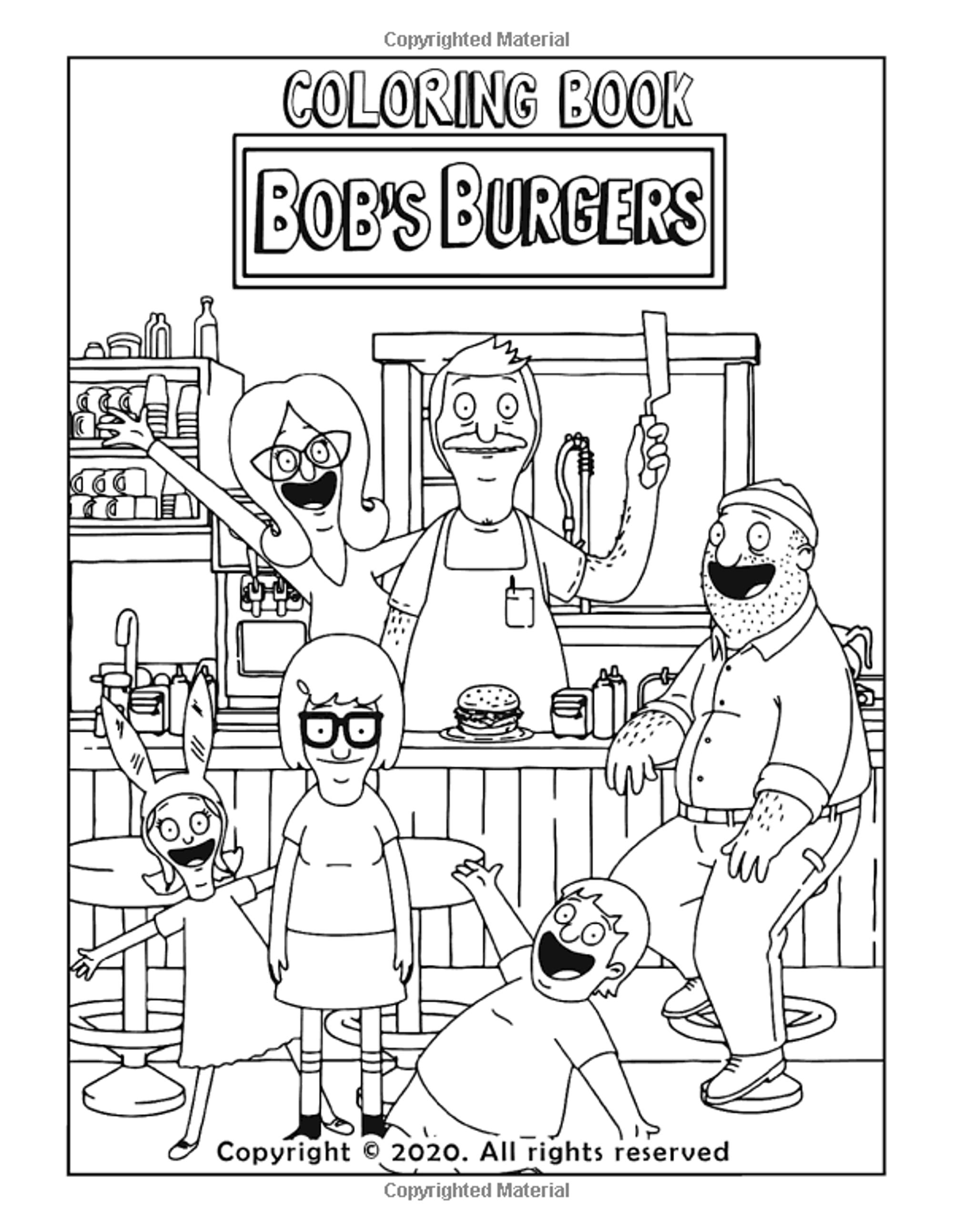 The Bobs Burgers Coloring Book Incredible Coloring Book for Etsy
