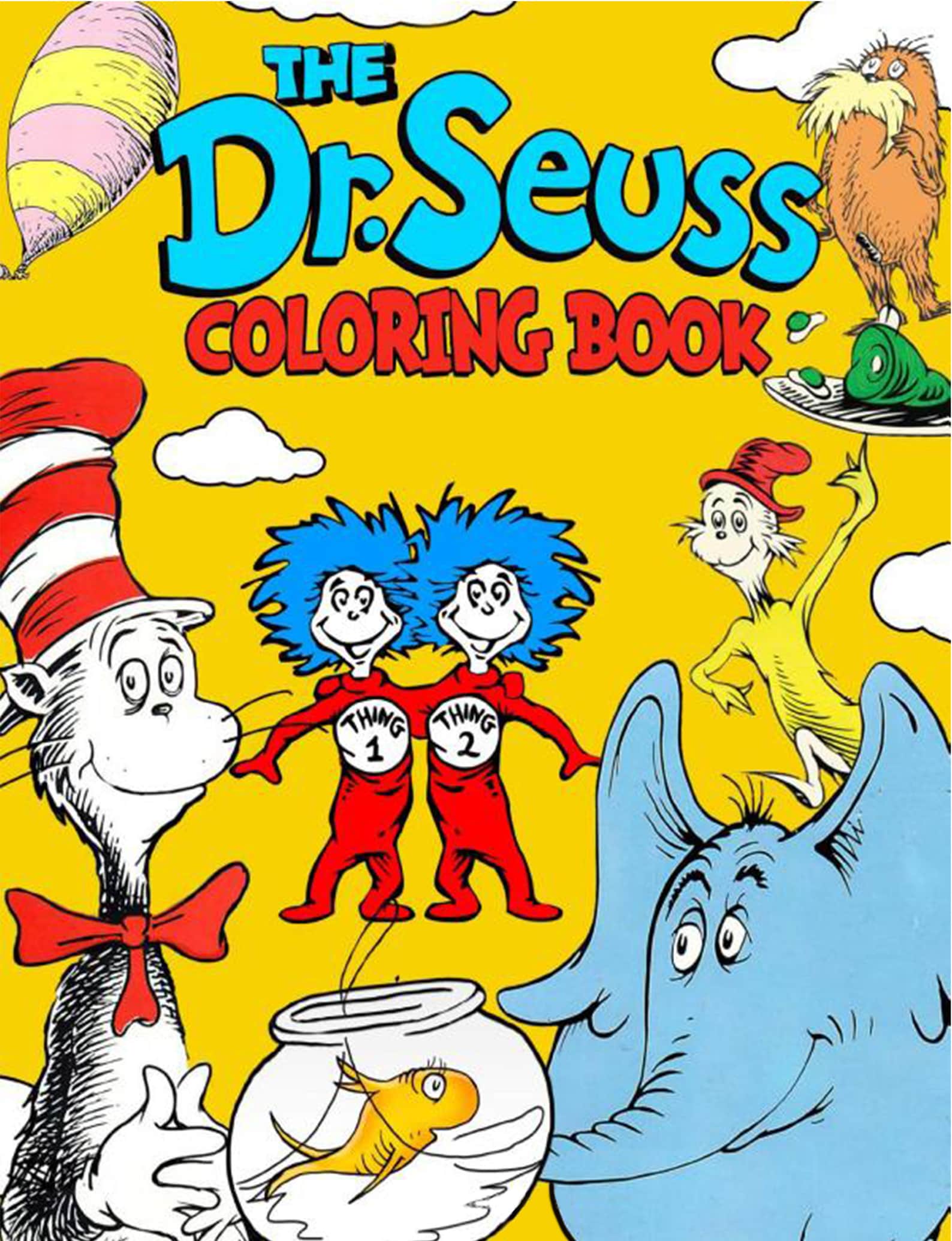 Dr Seuss Coloring Book Jumbo Coloring Books With High Quality Etsy