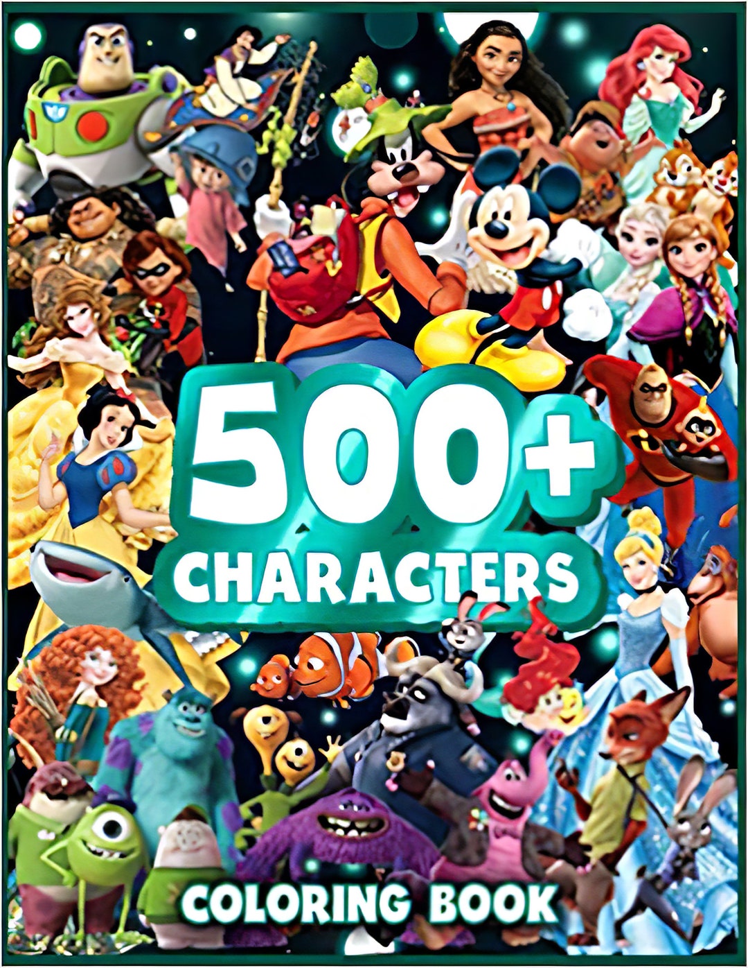 Characters Coloring Book: Jumbo Coloring Books For Kids - Etsy.de Characters Coloring Book: Jumbo Coloring Books For Kids - Etsy.de