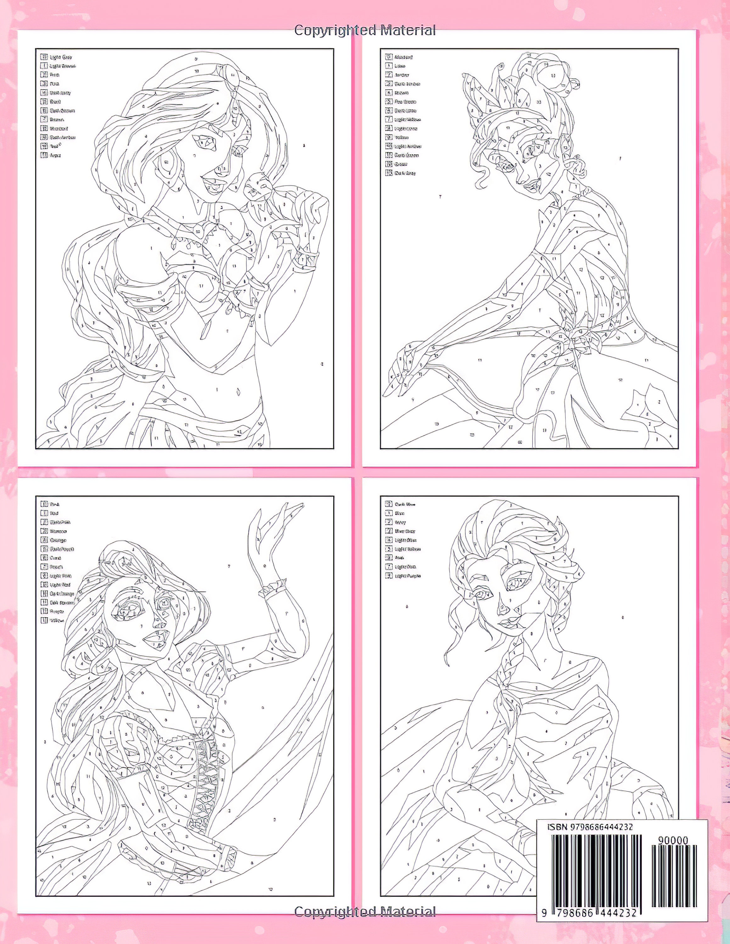 princess-color-by-number-printables-printable-word-searches