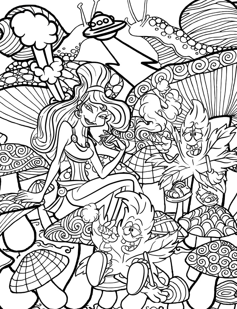 Princess Stoner Coloring Book Great Coloring Book for Adults Etsy
