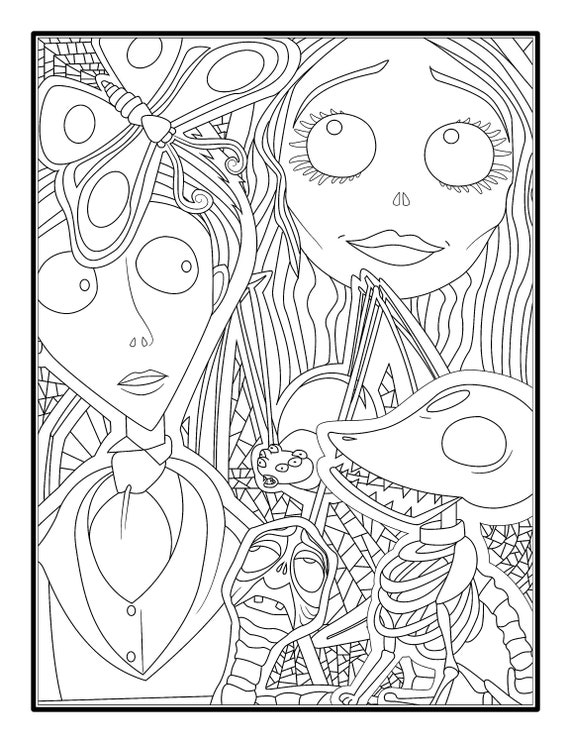 Actualizar más de 66 dibujos tim burton para colorear mejor vietkidsiq.edu.vn