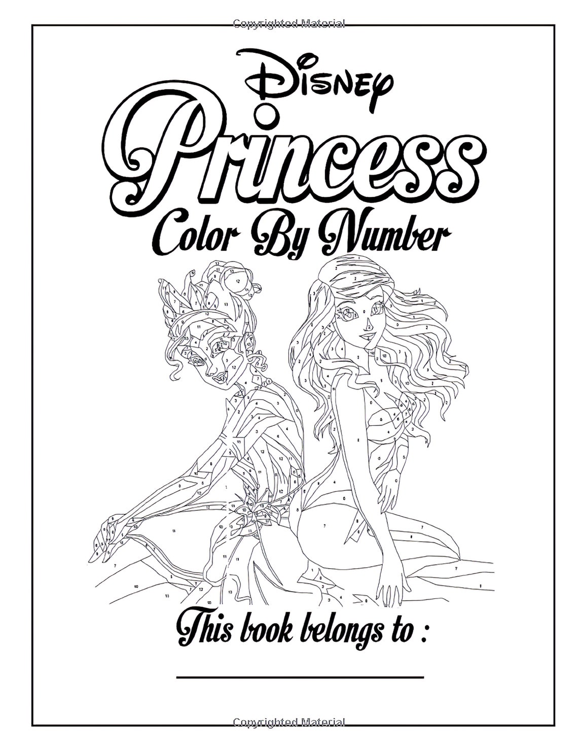Princess Color by Number Great Coloring Book for Adults Etsy UK