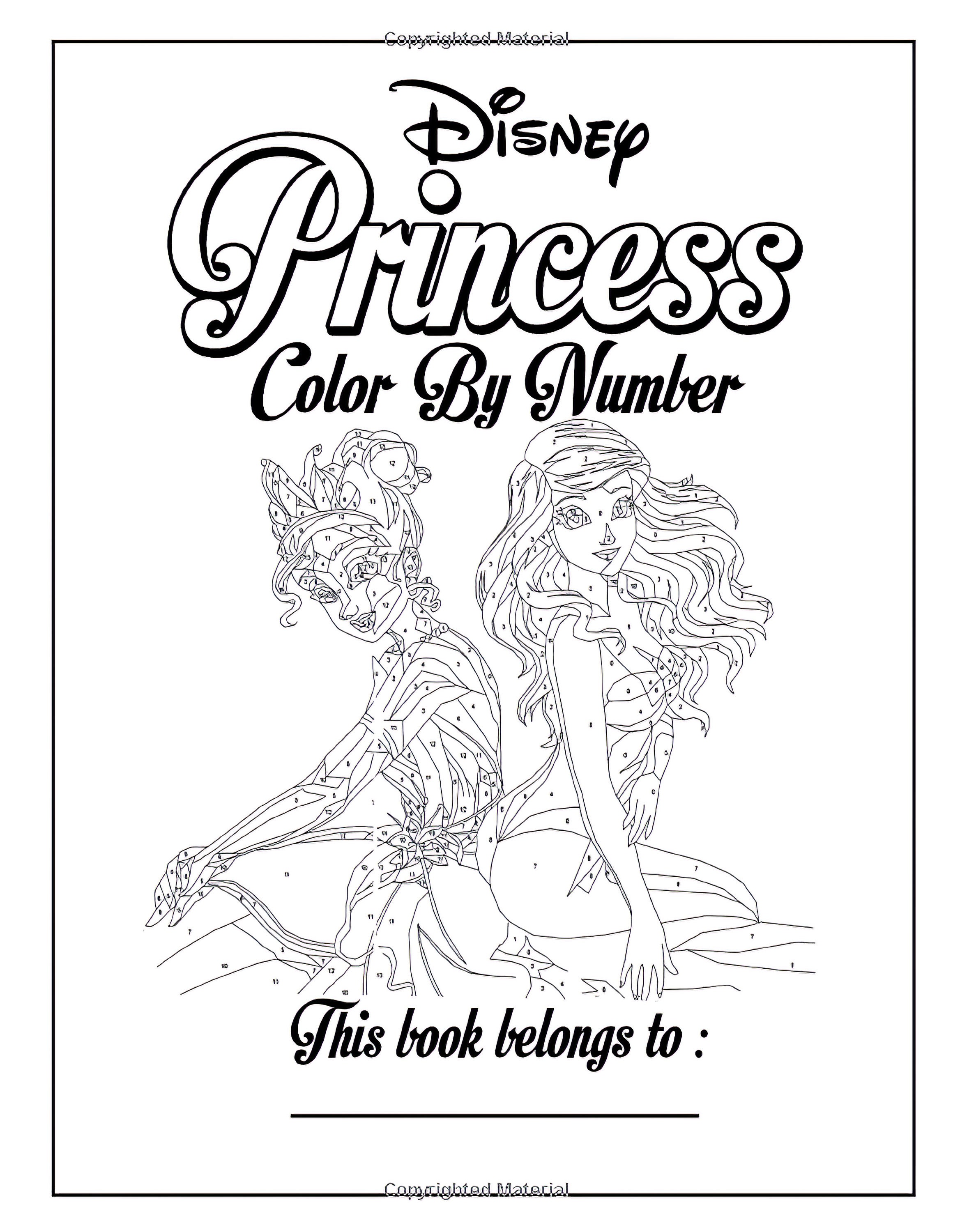 Princess Color By Number Great Coloring Book For Adults   Etsy.de