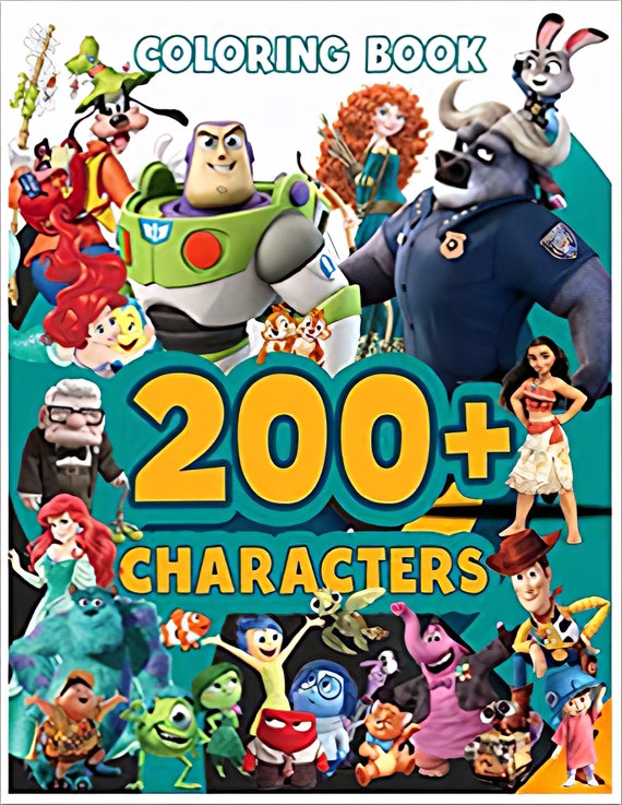 200 Characters Coloring Book: Jumbo Coloring Books for Kids 